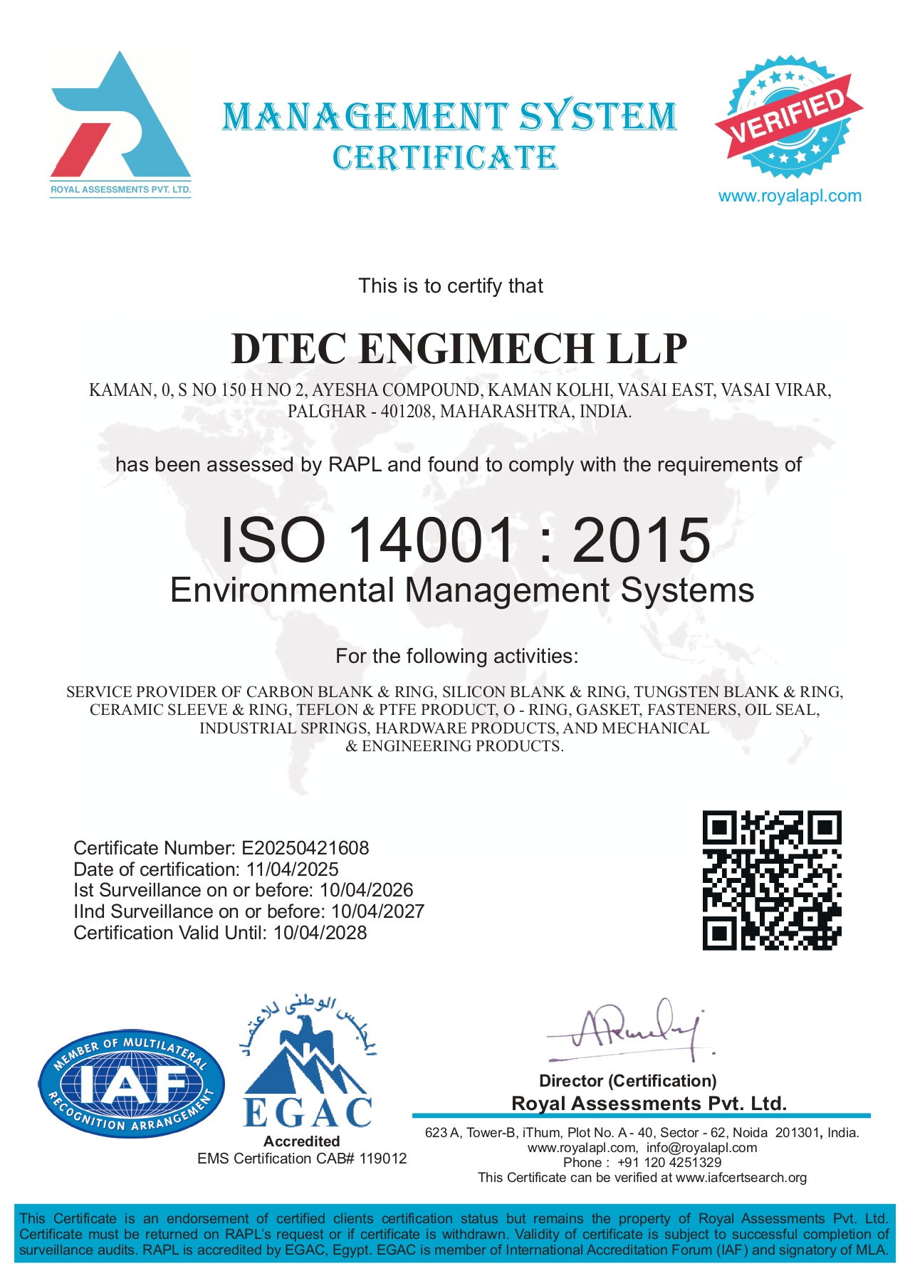 DTEC-ISO-14001-CERTIFICATE